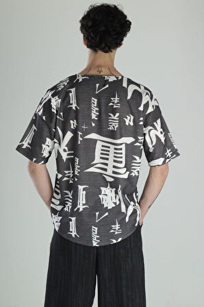 Chinese Detaylı Pamuk T-Shirt