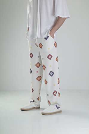 Desenli Baggy Pantolon