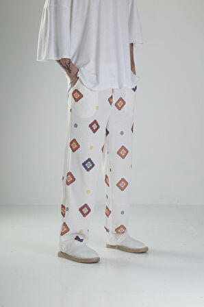 Desenli Baggy Pantolon