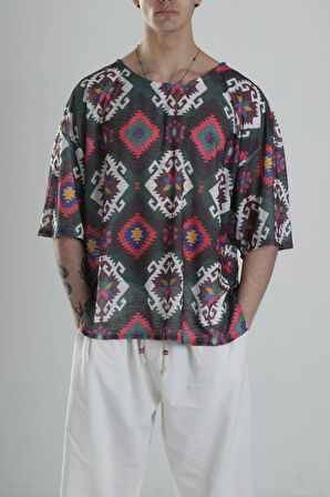 Etnik Desenli T-Shirt