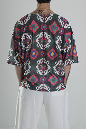 Etnik Desenli T-Shirt