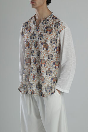 Fil Desenli Yazlık Sweat