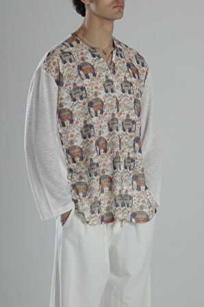 Fil Desenli Yazlık Sweat