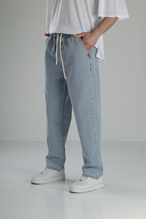 Buz Mavisi Kot Baggy Pantolon