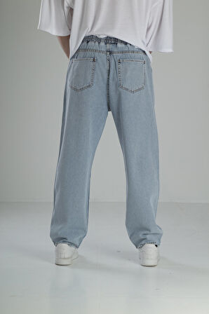 Buz Mavisi Kot Baggy Pantolon