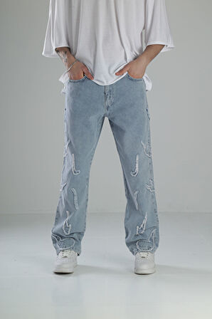 Premium Kalite Desenli Baggy Kot Pantolon