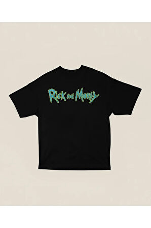 Rick And Morty Çizgi Film Baskılı Unisex Oversize Tişört