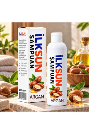 İLKSUN Argan Özlü Şampuan 400 ml Tüm Saç Tipleri İçin