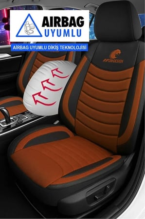 Renault Super 5 (b/c40) 1.4 (b/c402) (59 Hp) 1988 PANTHER Serisi UYUMLU KETEN OTO KOLTUK KILIFI TABA