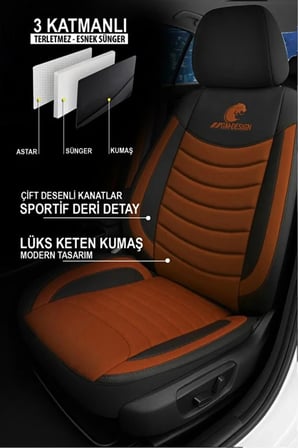 Rover 800 Hatchback 820 I/sı (xs) (136 Hp) 1994 PANTHER Serisi UYUMLU KETEN OTO KOLTUK KILIFI TABA