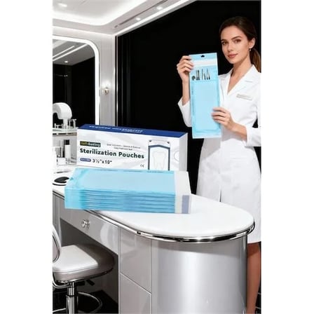 Sterilizasyon Poşeti 600 Adet - Otoklav Kendinden Yapışkanlı Medikal Poşet 9x26 Cm