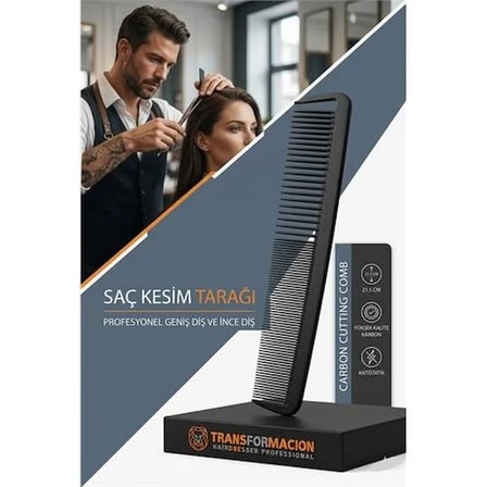 Profesyonel Saç Kesim Tarağı Geniş Diş Ve İnce Diş Tarak Saç Şekillendirme Düzeltme Tarağı 721397