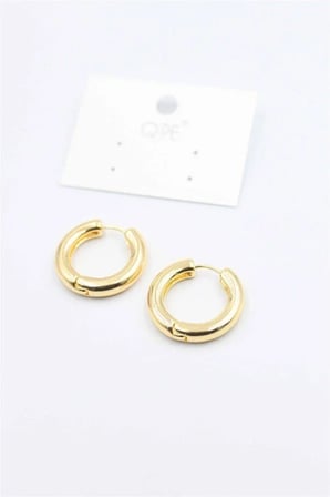 Ieg - Metal Halka Küpe 2Cm - Altın