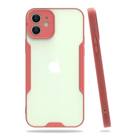 Newface Apple iPhone 12 Kılıf Platin Silikon - Pembe