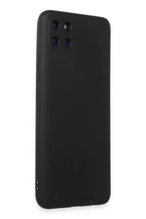 Newface Realme C11 Kılıf Nano içi Kadife Silikon - Siyah