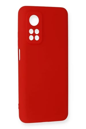 Newface Xiaomi Mi 10T Kılıf Nano içi Kadife Silikon - Kırmızı