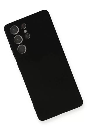 Newface Samsung Galaxy S21 Ultra Kılıf Nano içi Kadife Silikon - Siyah