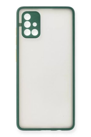 Newface Samsung Galaxy A71 Kılıf Montreal Silikon Kapak - Yeşil