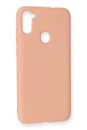 Newface Samsung Galaxy A11 Kılıf Nano içi Kadife Silikon - Pudra