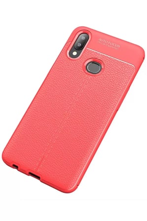 Newface Samsung Galaxy A10S Kılıf Auto Focus Kapak - Kırmızı
