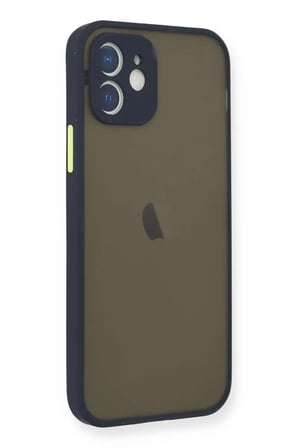 Newface Apple iPhone 12 Mini Kılıf Montreal Silikon Kapak - Lacivert