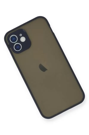 Newface Apple iPhone 12 Mini Kılıf Montreal Silikon Kapak - Lacivert