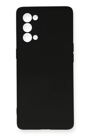 Newface Oppo Reno 5 Pro Kılıf Nano içi Kadife Silikon - Siyah