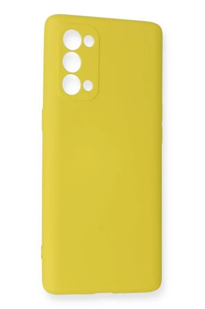 Newface Oppo Reno 5 Pro Kılıf Nano içi Kadife Silikon - Sarı
