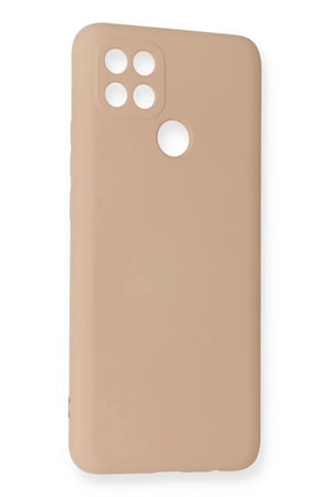 Newface Oppo A15 Kılıf Nano içi Kadife Silikon - Pudra
