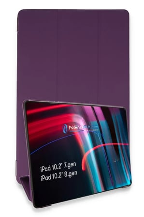 Newface Apple iPad 10.2 (7.nesil) Kılıf Tablet Smart Kılıf - Mor