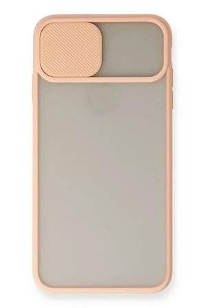 Newface Apple iPhone XS Max Kılıf Palm Buzlu Kamera Sürgülü Silikon - Pembe