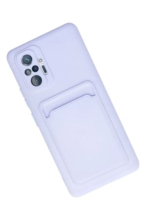 Newface Xiaomi Redmi Note 10 Pro Kılıf Kelvin Kartvizitli Silikon - Lila