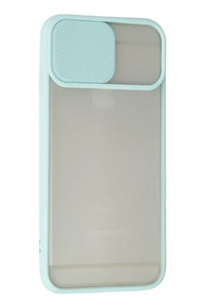 Newface Apple iPhone 6 Kılıf Palm Buzlu Kamera Sürgülü Silikon - Turkuaz
