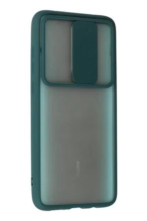 Newface Xiaomi Redmi Note 8 Pro Kılıf Palm Buzlu Kamera Sürgülü Silikon - Yeşil