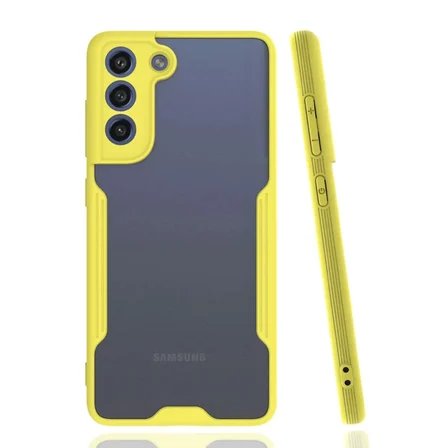Newface Samsung Galaxy S21 FE Kılıf Platin Silikon - Sarı
