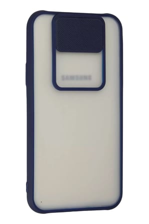 Newface Samsung Galaxy J7 Kılıf Palm Buzlu Kamera Sürgülü Silikon - Lacivert