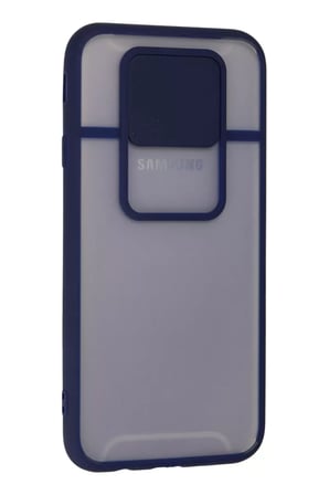 Newface Samsung Galaxy J7 Pro / J730 Kılıf Palm Buzlu Kamera Sürgülü Silikon - Lacivert