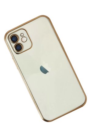 Newface Apple iPhone 12 Kılıf Razer Lensli Silikon - Gold