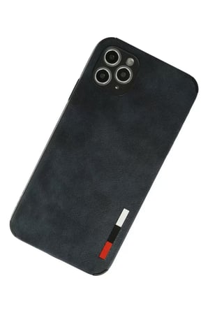 Newface Apple iPhone 11 Pro Max Kılıf Loop Deri Silikon - Lacivert