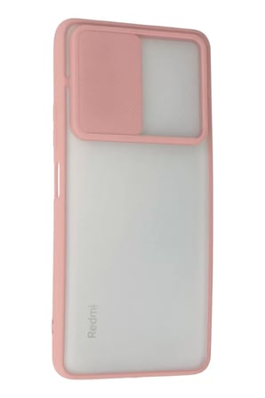 Newface Xiaomi Redmi Note 10 Pro Kılıf Palm Buzlu Kamera Sürgülü Silikon - Pembe