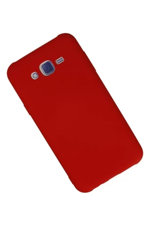 Newface Samsung Galaxy J7 Kılıf Nano içi Kadife Silikon - Kırmızı
