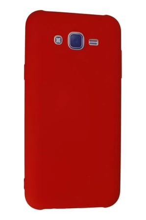 Newface Samsung Galaxy J7 Kılıf Nano içi Kadife Silikon - Kırmızı