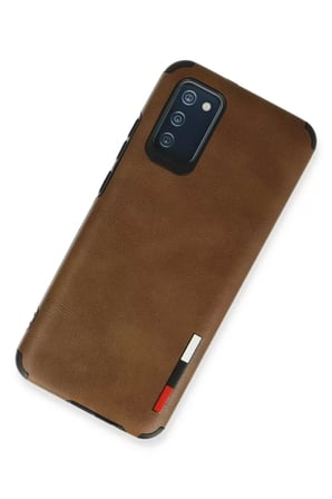 Newface Samsung Galaxy A03S Kılıf Loop Deri Silikon - Kahverengi