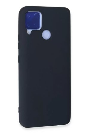 Newface Realme C15 Kılıf Nano içi Kadife Silikon - Lacivert