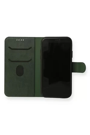 Newface Apple iPhone 13 Mini Kılıf Trend S Plus Kapaklı Kılıf - Yeşil