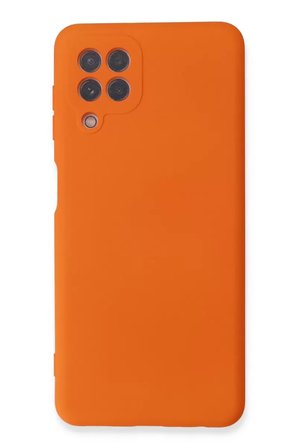 Newface Samsung Galaxy A22 Kılıf Nano içi Kadife Silikon - Turuncu