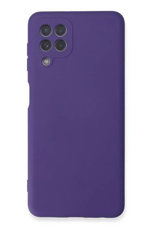 Newface Samsung Galaxy A22 Kılıf Nano içi Kadife Silikon - Mor