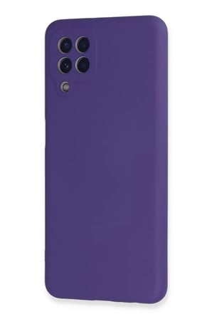 Newface Samsung Galaxy A22 Kılıf Nano içi Kadife Silikon - Mor