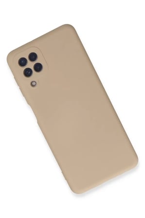 Newface Samsung Galaxy A22 Kılıf Nano içi Kadife Silikon - Pudra