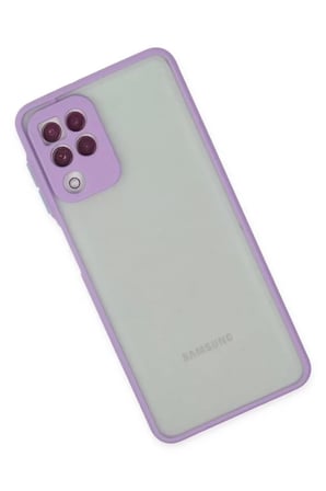 Newface Samsung Galaxy A22 Kılıf Montreal Silikon Kapak - Mor